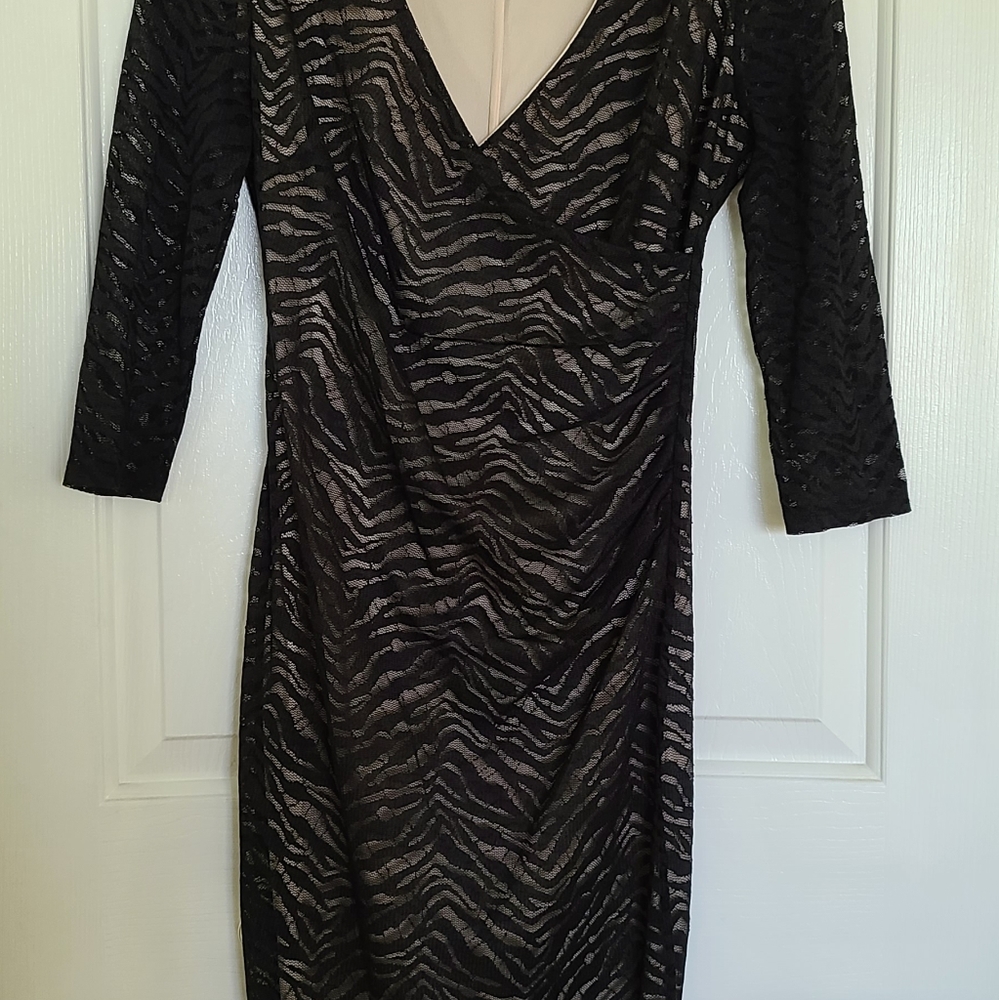 Laundry By Design Animal Print Little Black Dress